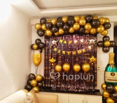Black Golden Chrome Garland
