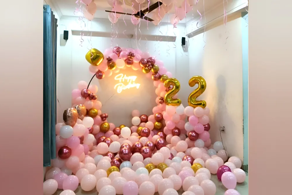 Pastel Pink Birthday Ring Decor