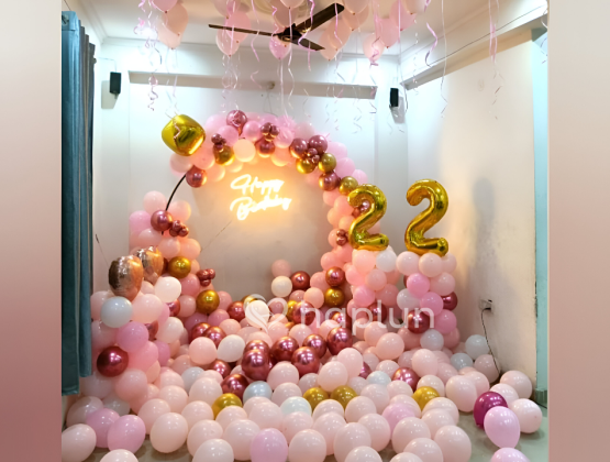 Pastel Pink Birthday Ring Decor