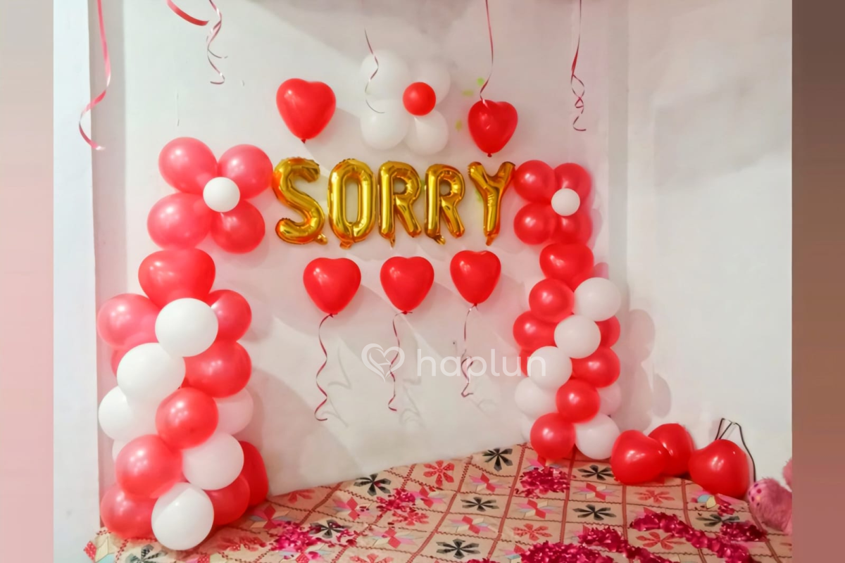 Sorry decoration for partner