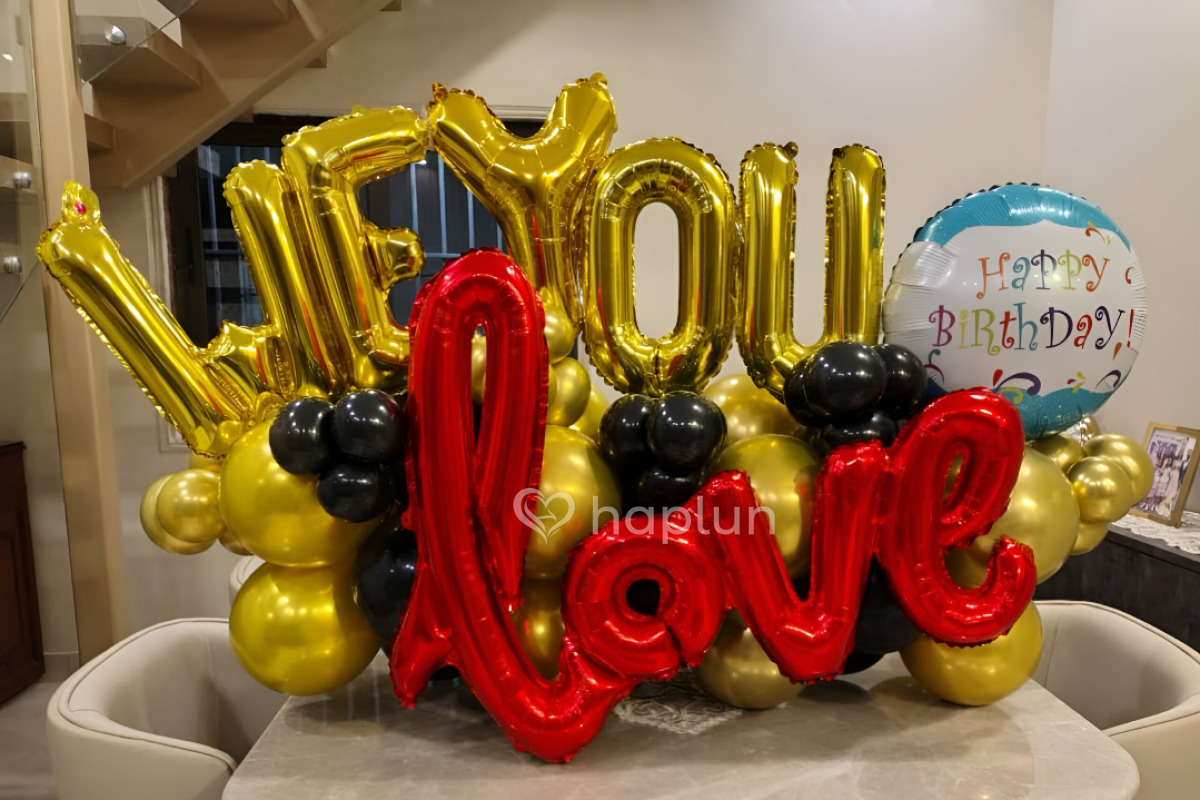 We Love You Balloon Marquee Decor