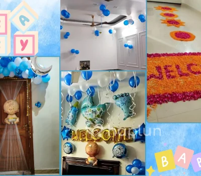 Welcome Home Baby Boy Setup