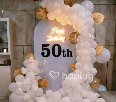 White Pastel Birthday Decor