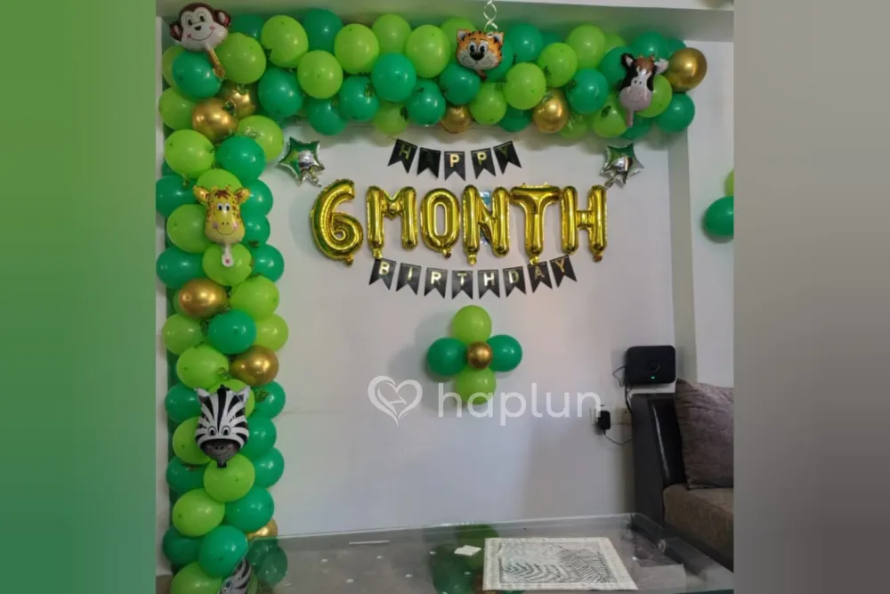 6 Month Birthday Jungle Decor