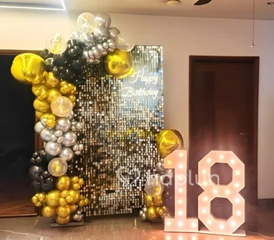 Elegant Golden & Silver Sequin Decor