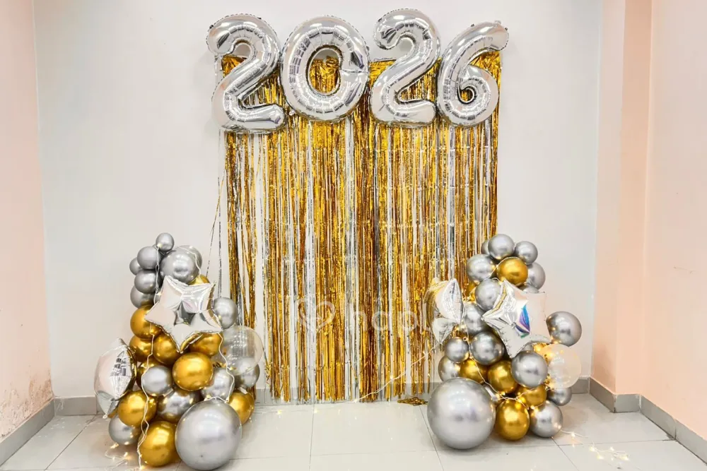 Happy New Year Party Backdrop