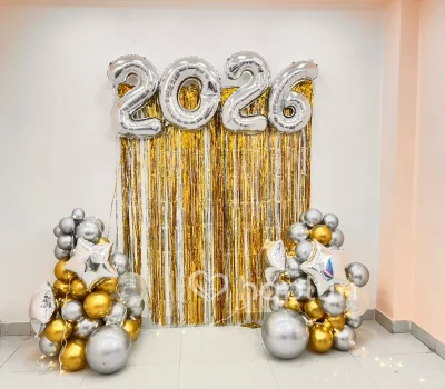 Happy New Year Party Backdrop