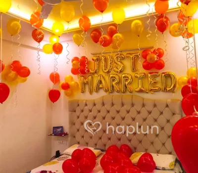 Romantic Red Newly Wedding Setup