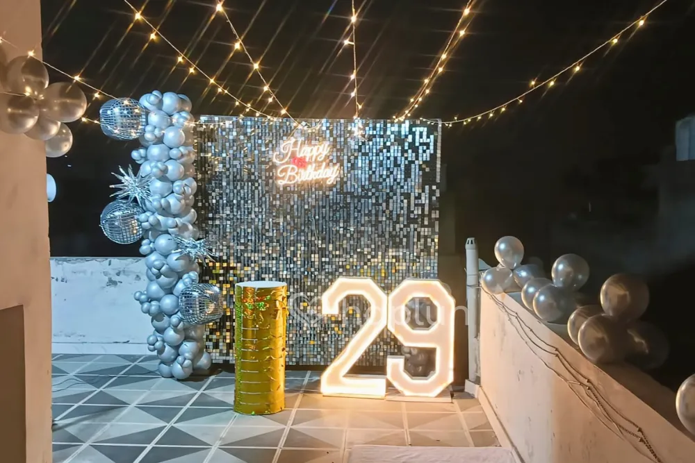 Sequin Terrace Birthday Decoration