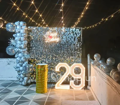 Sequin Terrace Birthday Decoration