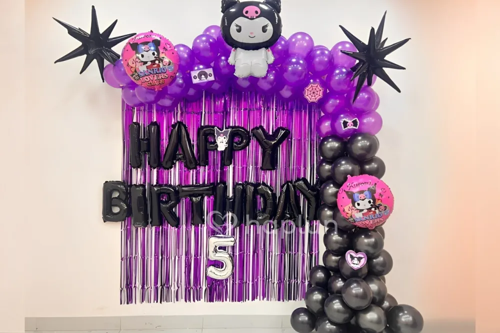 Kuromi Garland Backdrop Decor