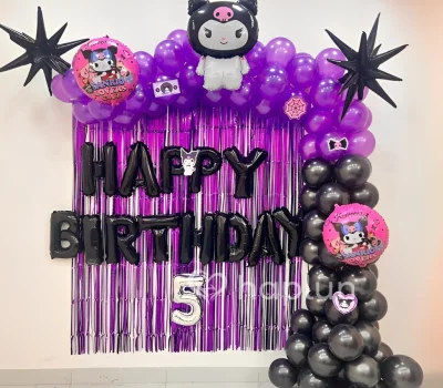 Kuromi Garland Backdrop Decor