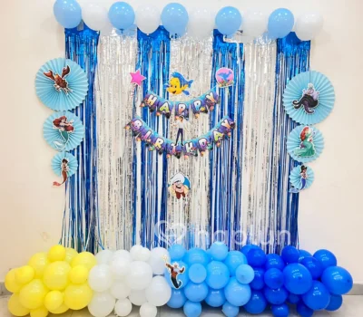 Mermaid Theme Backdrop Decor