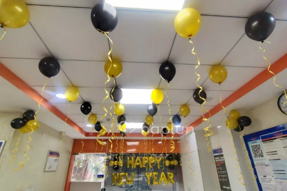 New Year Golden and Black Decor