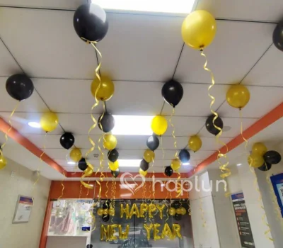 New Year Golden and Black Decor