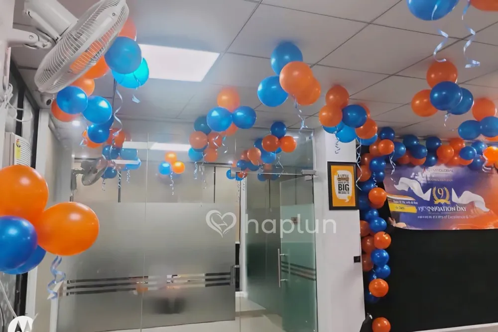 Orange & Blue Balloon Decoration