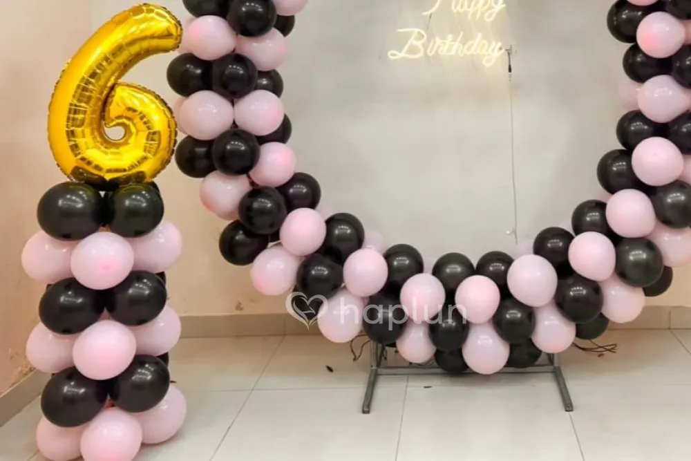 Pink and White Birthday Ring Decor