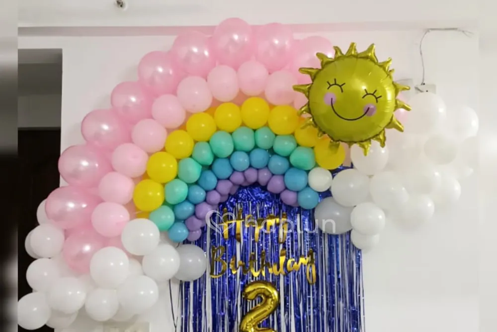 Rainbow Theme Balloon Decor