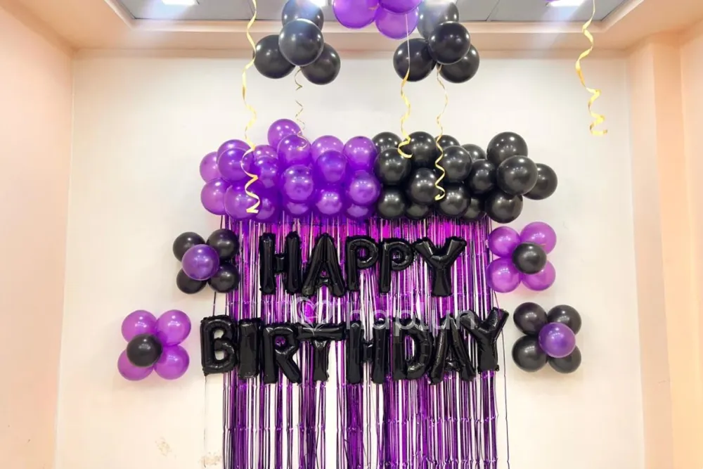 Starlit Purple Black Decoration