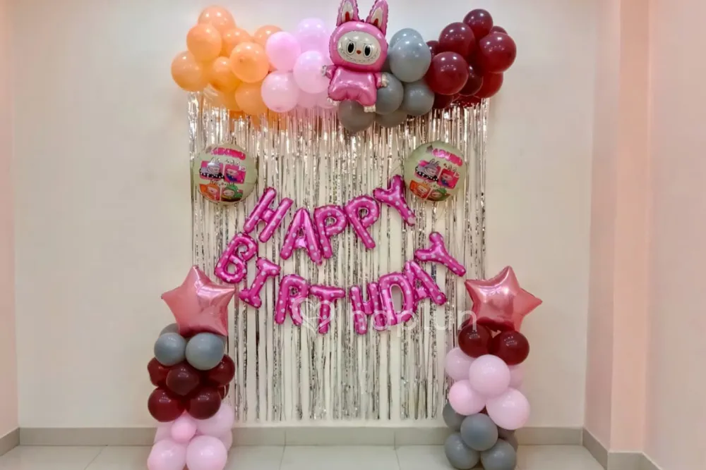 Labubu birthday theme decoration