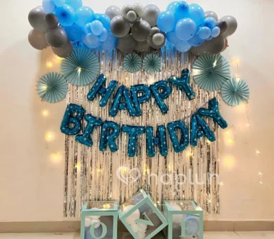 Platinum First Birthday Decoration