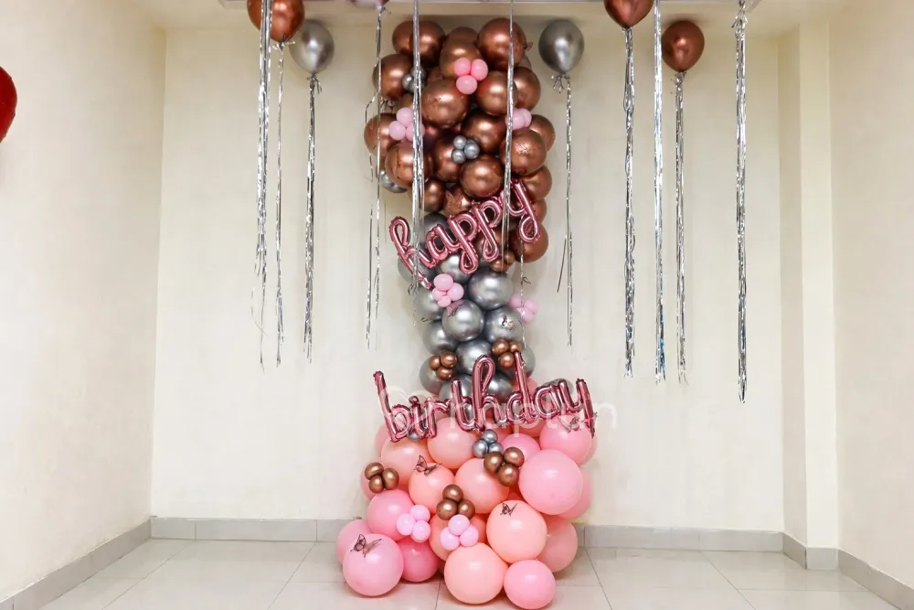 Rosegold Pink Silver Theme Decoration