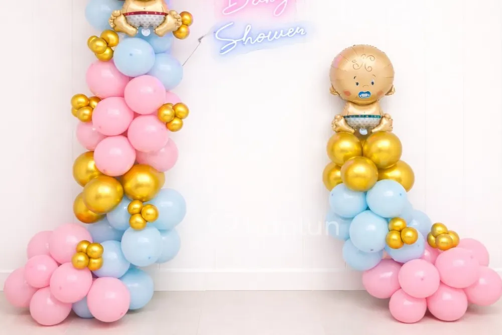 Baby Shower Pink and Blue Balloon Decoration