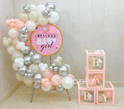 Welcome Baby Girl Stand Decor