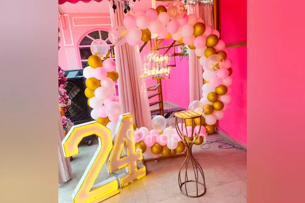 Birthday Pink Balloon Decor