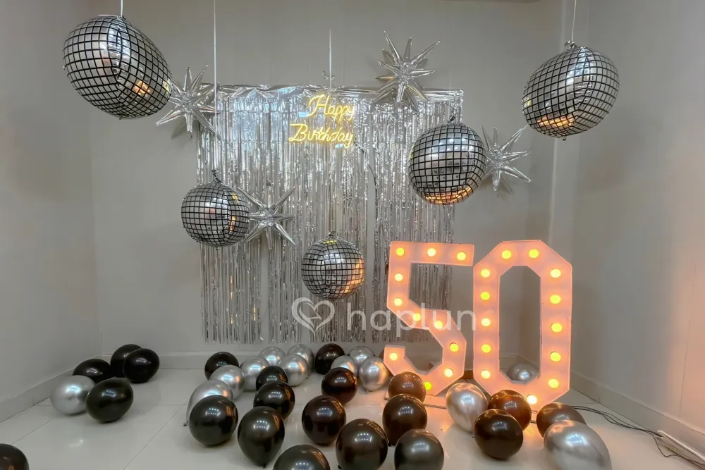 disco balloon decoration for birthday