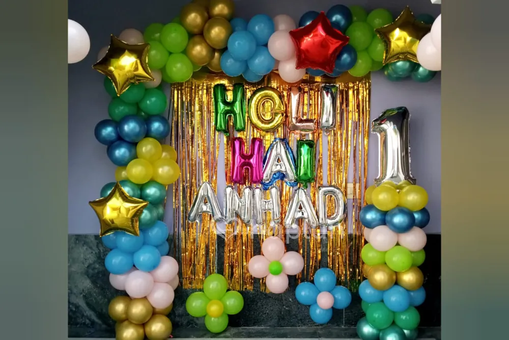 Kids 1st Holi Decoration at Home