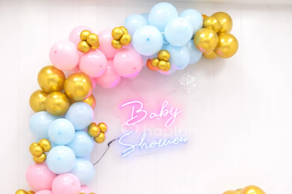 Pink and Blue Baby Shower Decor