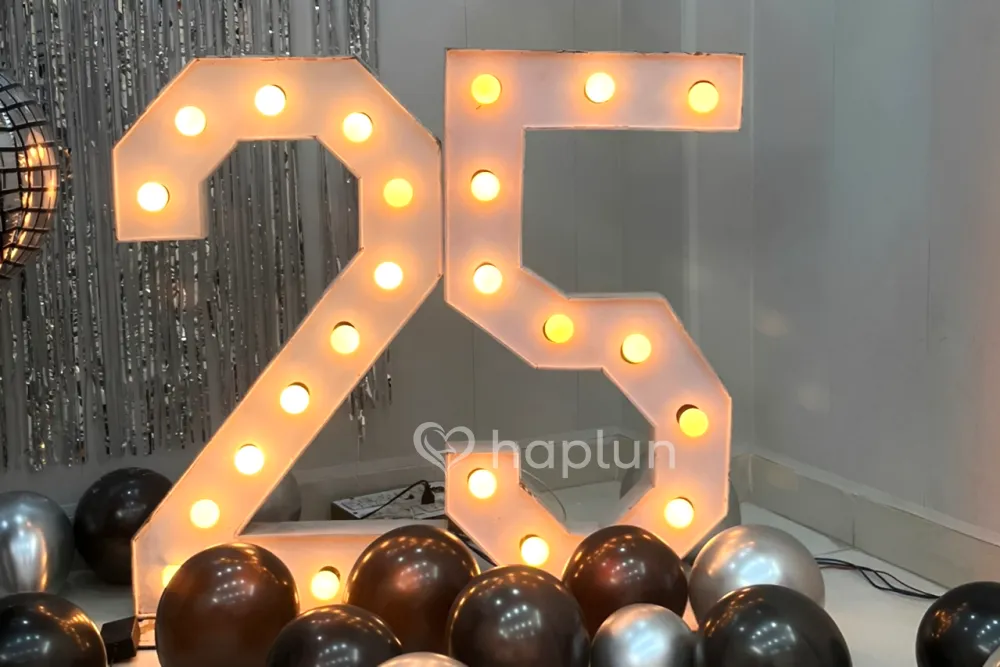 Silver Disco Arch Party Decor