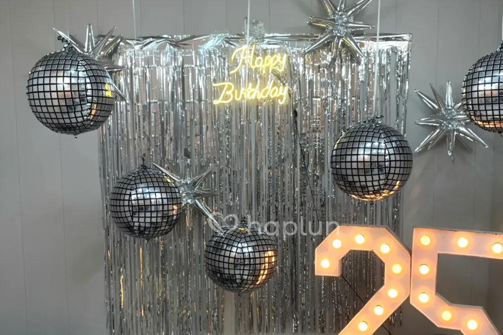 Silver Shine Disco Party Decor