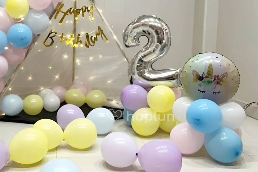 Unicorn kids birthday Setup