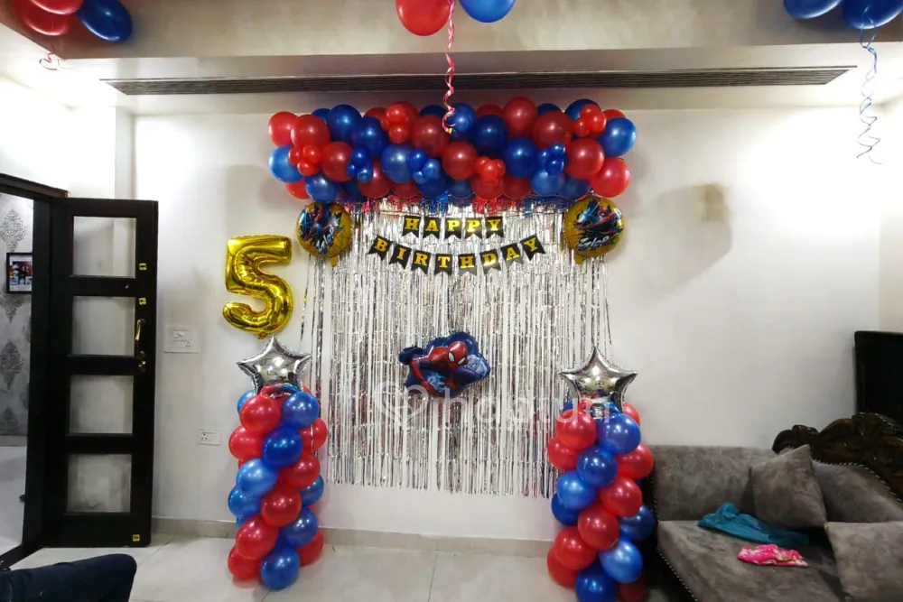 Spider-man Theme Kids Birthday Decoration