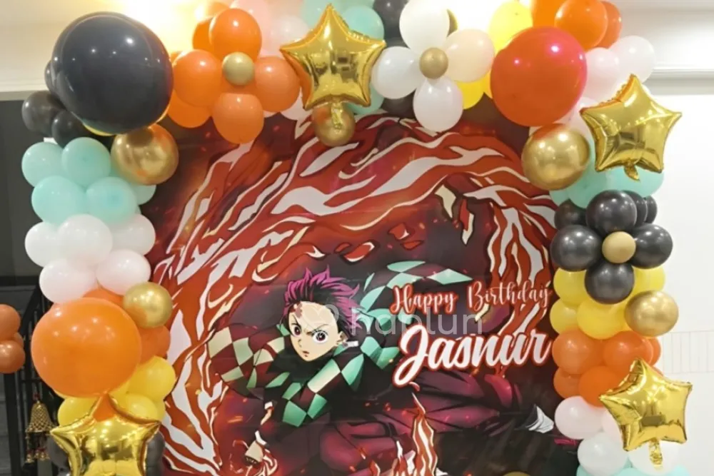Demon Slayer Tanjiro Theme Decor on Flex