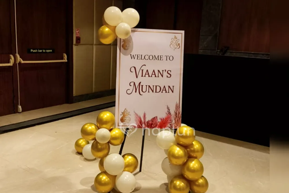 Mundan Welcome Board Setup