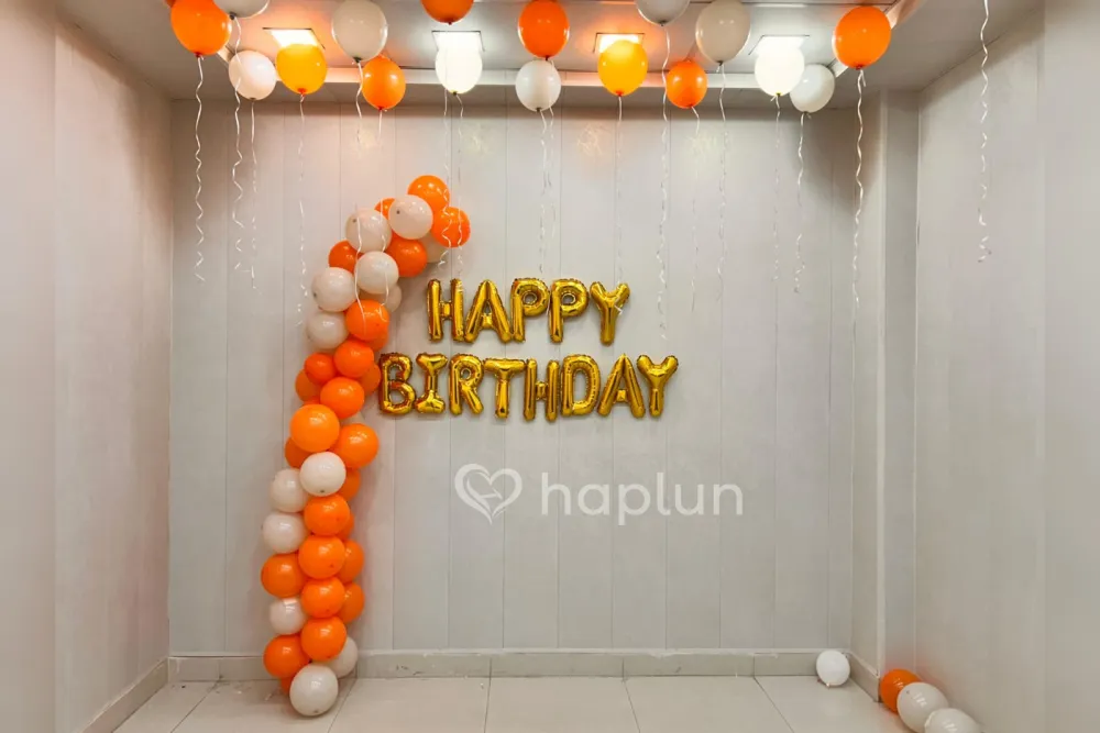 Orange and Begie Arch Decoration