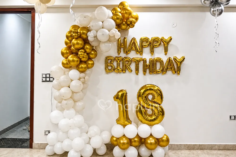 Pearl White Birthday Decoration