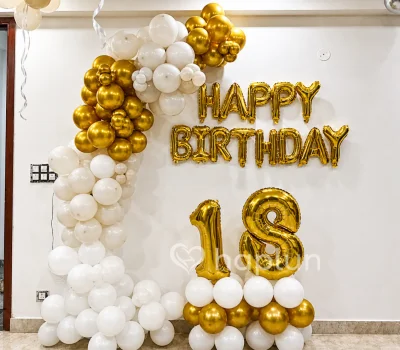 Pearl White Birthday Decoration