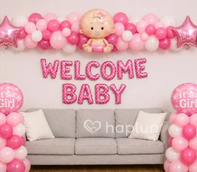 Pink Baby Girl Welcome Decor