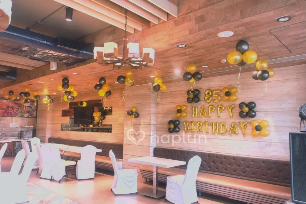 Family Birthday Decor at Restaurant