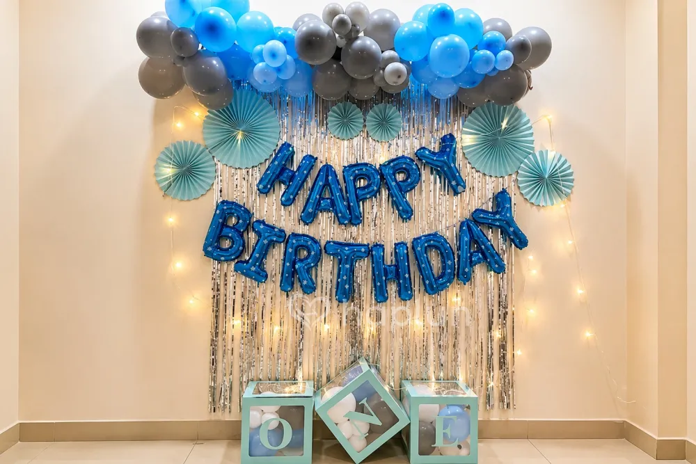 Platinum First Birthday Decoration