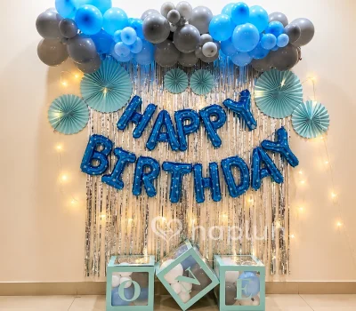 Platinum First Birthday Decoration