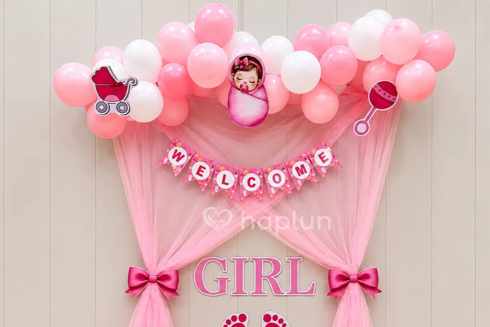 Surprise Baby Girl Welcome Decor