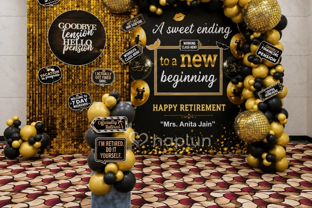 Grand Retirement Theme Decor