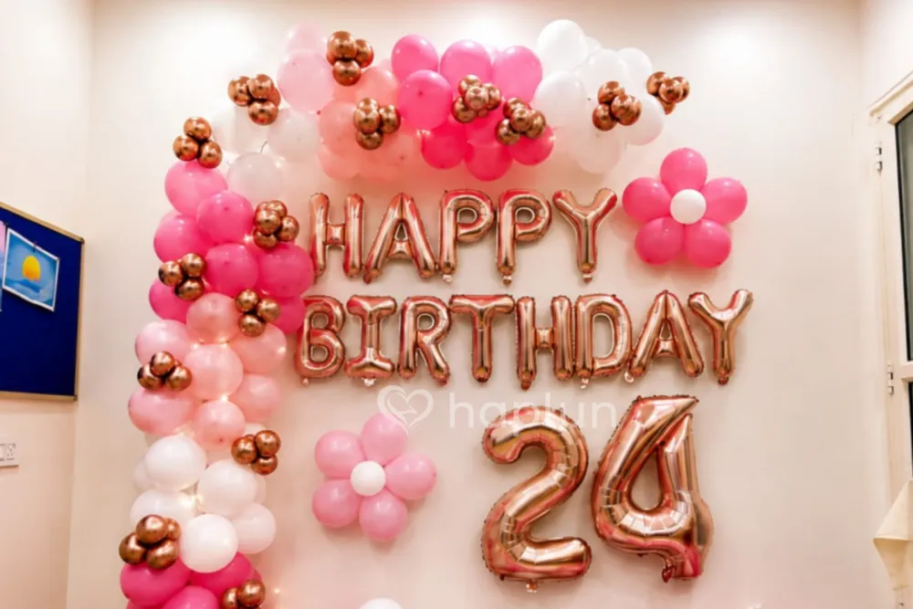 24th Birthday Balloon Decor