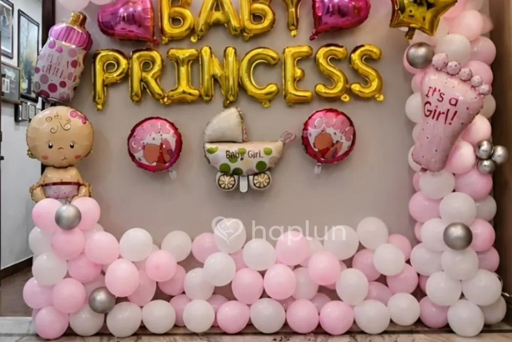Baby Girl Welcome Surprise Arch Decor