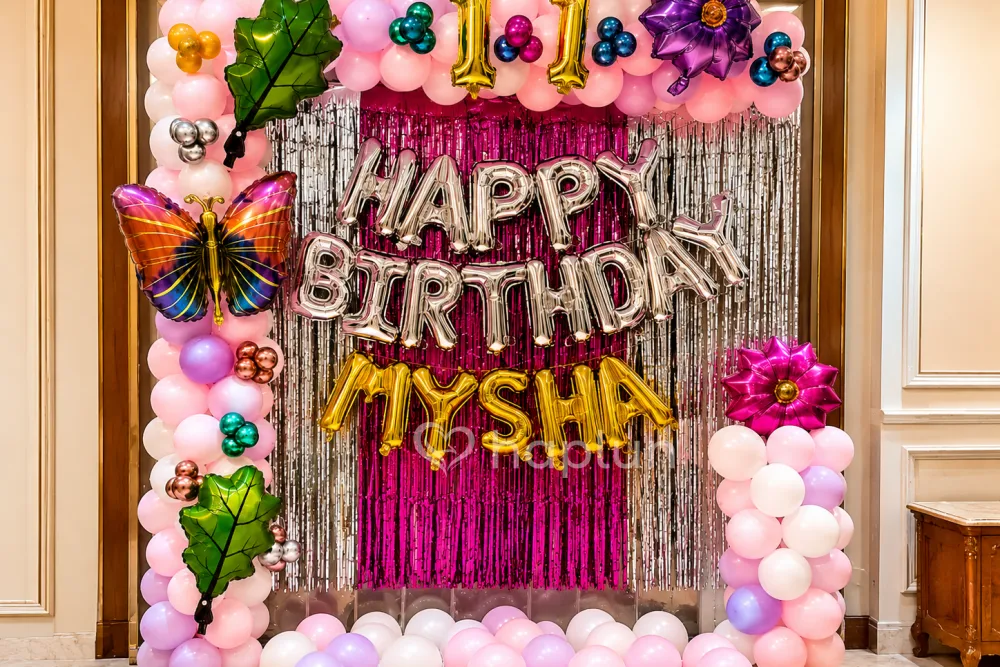 birthday decor with butterfly theme